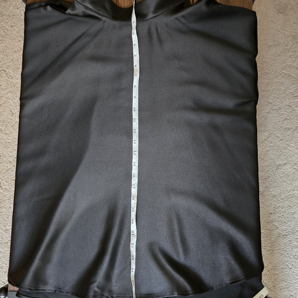 Vixen by Micheline Pitt Black Satin Full Circle Skirt - Picture 4 of 5